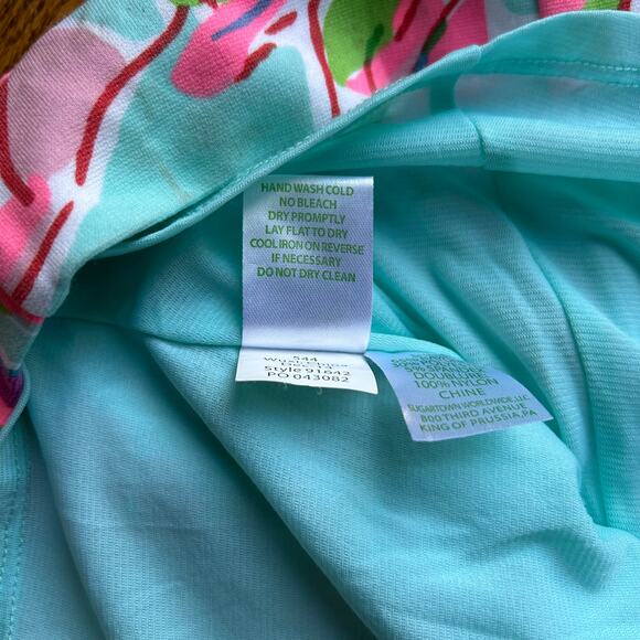 Lilly Pulitzer Briella In The Vias Fit & Flare Posh Ponte Pink Turquoise Dress M - Picture 14 of 14